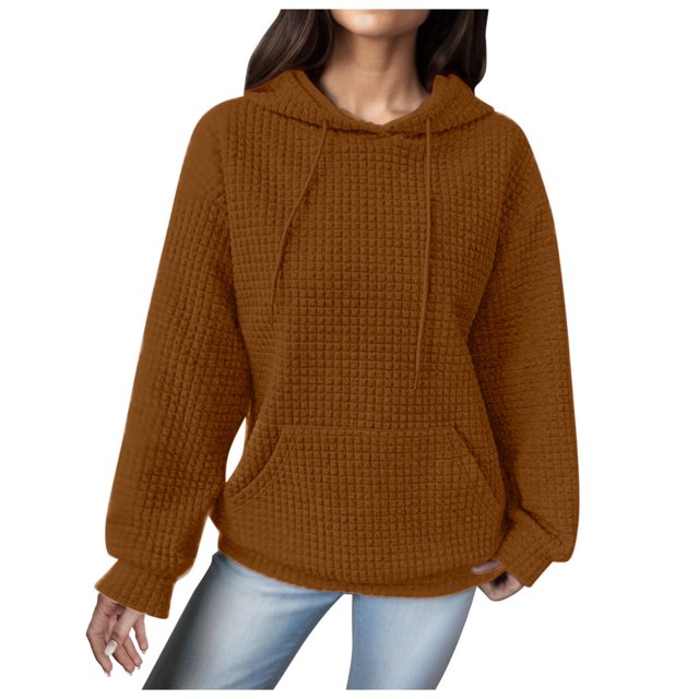 WEAIXIMIUNG Chandails en Molleton pour Femmes Sans Capuche Chats Chandail Ample à Manches Longues Patchwork