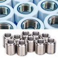 thumbnail image 1 of Peahefy Stainless Steel Insert Nut,10Pcs Reducer Nut Thread Conversion Stainless Steel Repair Sleeve Bushing Screw Fastening,Slotted Repair Nut, 1 of 8