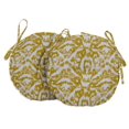 thumbnail image 1 of Vargottam Coussins Ronds pour Chaise Bistro Intérieur/extérieur, Impression en Blocs, Coussins de Chaise Bistro de 15 Pouces, Coussin de Siège Imperméable pour Maison/bureau - Ensemble de 2 (Jaune), 1 of 7