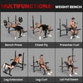 thumbnail image 4 of Soozier Banc à Poids Incliné Ou Plat Multi-Exercices avec Support pour Banc et Presse, 4 of 10