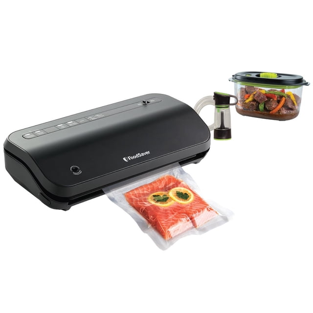FoodSaver Trousse de Scelleuse sous Vi avec Sacs, Rouleaux et Contenant de Marinade