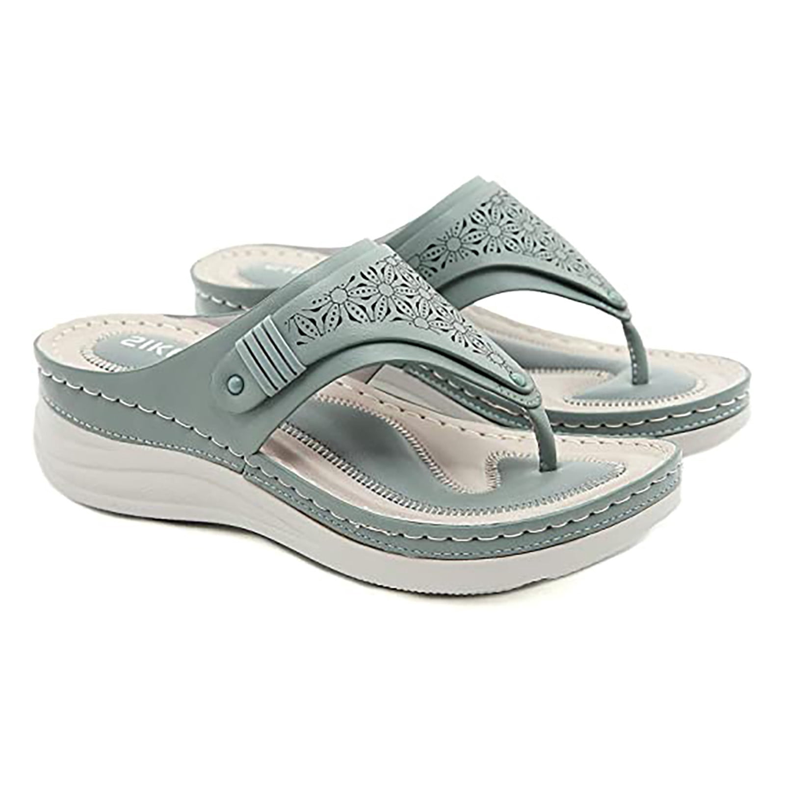 Leutsin Sandales à Plateforme pour Femmes Sandales à entre-Doigts Sandales Compensées Sandales à Plateforme à Talons Hauts