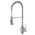 thumbnail image 1 of Kraus Britt Single Handle Commercial Kitchen Sink Faucet Stainless Steel Finish, 1 of 5