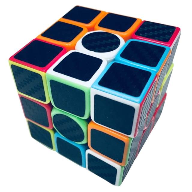 MarbleSea 3x3x3 Speed Cube Carbon Fiber Sticker Smooth Magic Cube Puzzles, Educational Toy.