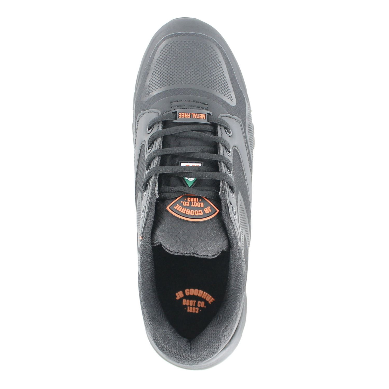JB Goodhue Rocket Lo 16110 Men's Safety Work Shoes, Black/Grey, Triple Wide