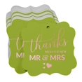 thumbnail image 3 of Inkdotpot Pack Of 100 Thanks From The New Wedding Paper Tags DIY Craft Bracket Shape Real Rose Gold Foil Hang Tags, 3 of 7