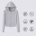 thumbnail image 4 of Neewe Women's Sun Shirts Hiking Shirt Lightweight Long Sleeves Full Zip SPF Rash Guard UV Protection Clothing, 4 of 7