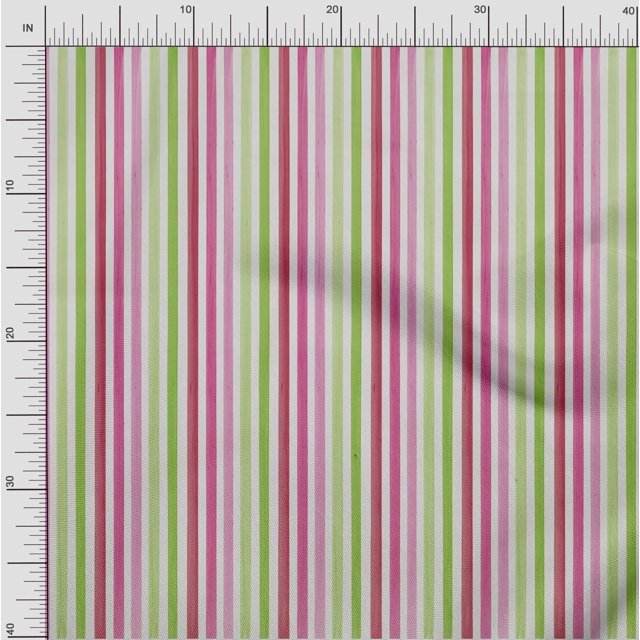 oneOone Cotton Silk Fabric Stripe Panel Printed Fabric 1 Yard 42 Inch Wide