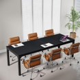 thumbnail image 1 of Tribesigns 78.74-Inch Large Black Conference Room Table, Modern Office Meeting Seminar Desk with Metal Legs and Adjustable Foot Pads, Seats 6-8, Only Table Included, 1 of 5