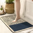 thumbnail image 3 of Maplenight Bathroom Rugs Non Slip Washable Bath Mat 40x60cm Quick Dry Anti Mold Polyester Fiber Shower Rug for Bathroom Floor Tub and Shower Cloud Comfort Bath Rug Blue, 3 of 6