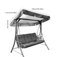 thumbnail image 4 of Xingzhi Auvent de Balançoire Housse Supérieure Pare-Soleil Extérieur Composant de Toit Accessoire d'Ajustement Housses Professionnelles Imperméables Remplacement Accessoires de Hamac Gris Type A, 4 of 8