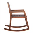 thumbnail image 2 of Afuera Living Outdoor Wood Patio Chevron Rocker in Dark Brown, 2 of 7