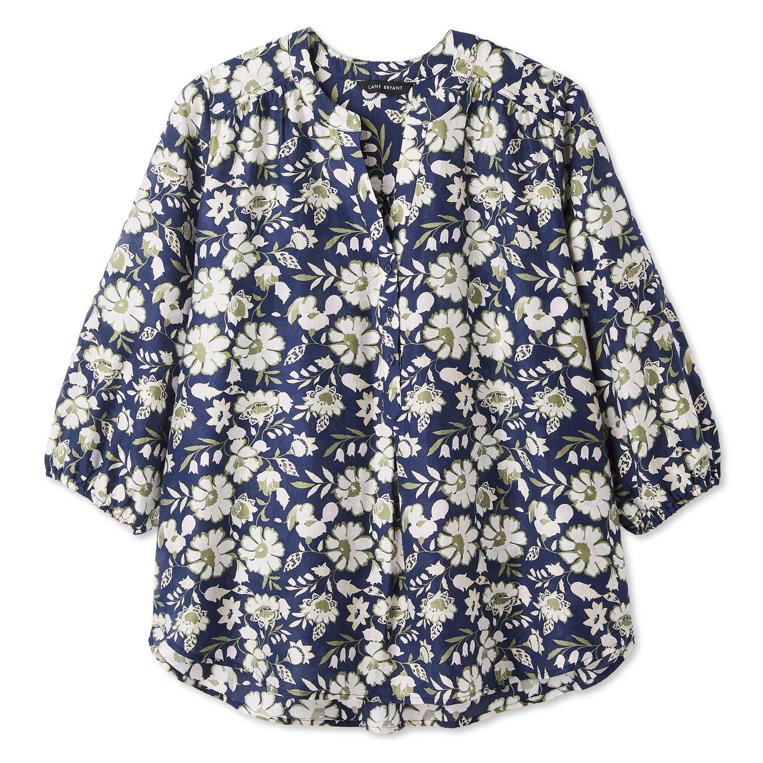 Lane Bryant Women's Plus 3/4 Sleeve Blouse