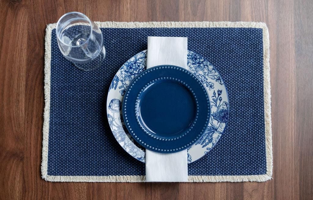 Fabstyles Napperons Bali 100 % coton – Lot de 4 | Sets de table lourds lavables en machine pour les tables de salle à manger
