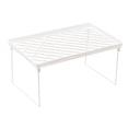 thumbnail image 1 of Binwennn Expandable Stacking Cabinet Shelf Rack S/M/L Sizes Folding Stackable Counter Rack Organizer Cupboard Plate Dish Counter And Pantry Organizer Kitchen White over The Washer And Dryer Storage, 1 of 6