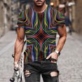 thumbnail image 2 of T-Shirt à Encolure Ronde pour Homme, Haut à Impression Graphique 3D, Chemise à Manches Courtes à Motif Estival Tendance pour Hommes, Solde Hommes, 2 of 6