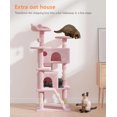 thumbnail image 4 of BestHome Multi-Level Cat Tree & Condo – Sturdy Climbing Tower with Sisal Scratching Posts & Interactive Toys,54inch, Pink, 4 of 6