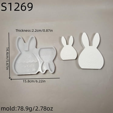 Easter Eggshell Rabbits Candle Silicone Molds DIY Bunny Egg Plaster Cement Resin Soap Making Mold Art Crafts Home Decor Ornament