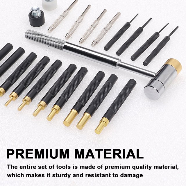 Punch Tool Set,Set Sided Copper Chisel Pin Puncher Punch Tool Set Hammer Set Maintenance 21pcs Punch Copper Hammer Set Maintenance Tools Chisel Pin Puncher Set Sided Copper Hammer Set Buzhi 21pcs