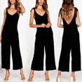 thumbnail image 2 of Jumpsuits For Women Sleeveless Backless Spaghetti Strap Wide Leg Pants, 2 of 3