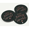 thumbnail image 3 of Inkdotpot Pack Of 100 Real Rose Gold Foil Paper Tags Let Love Sparkle Wedding Favor Hang Tags, 3 of 6