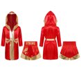 thumbnail image 1 of Fldy Kids Boys Boxing Uniform Set 2Pcs Boxing Robe And MMA Shorts Boxer Costume Halloween Outfit Red Gold 14, 1 of 4