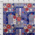 thumbnail image 3 of oneOone Rayon Maroon Fabric Asian Floral With Geometrical Texture Sewing Material Print Fabric By The Yard 56 Inch Wide, 3 of 4