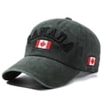 thumbnail image 1 of LILELIS Canada Baseball Cap Canada Day Embroidered Maple Leaf Flag Adjustable Hat Army Green One Size, 1 of 8