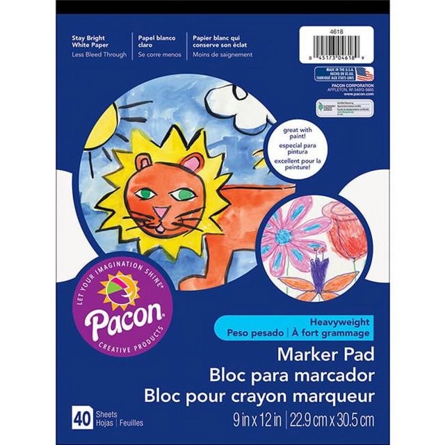 Pacon PAC4618-6 9 x 12 in. Watercolor & Marker Pad - 6 Each
