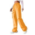thumbnail image 2 of zanvin Women's High Waist Straight Cylinder Cargo Pants, Solid Color, 2 of 5