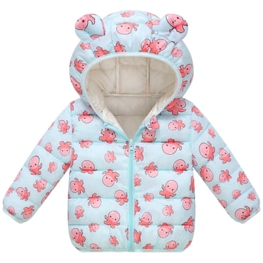 Gubotare Manteau Matelassé pour Enfants Automne Hiver Manteaux pour Bébés Garçons Filles Enfants Tout-Petits Manteau Matelassé Léger en Duvet avec Capuches Vêtements d'Extérieur pour Nourrissons Taille 3T 4T,(Bleu 3-4 Ans)