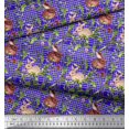 thumbnail image 3 of Soimoi Cotton Duck Fabric Leaves & Rabbit Animal Print Fabric by The Yard 56 Inch Wide, 3 of 5
