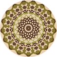 thumbnail image 1 of Ahgly Tapis d'Intérieur Lavable en Machine Carré Transitionnel Kaki Or, 3 Pieds Carré, 1 of 7
