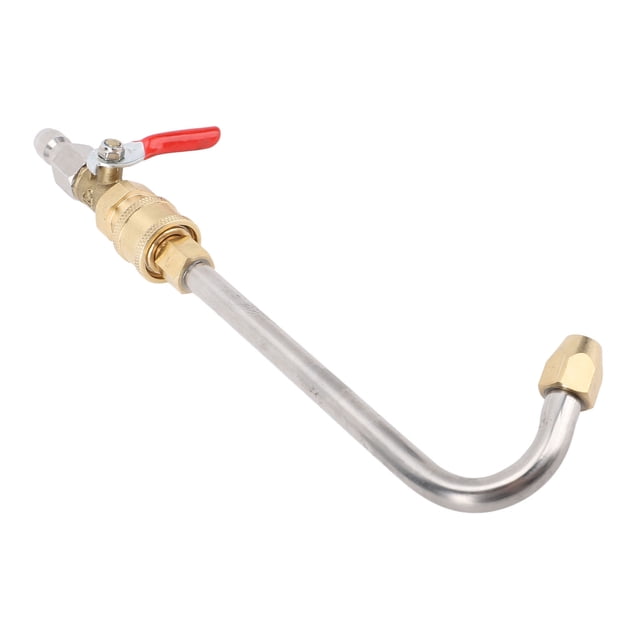 Metal Power Washer Gutter Cleaner Wand with Ball Valve 1 4 Inch Connector Curved Pressure Washer Extension Wand for Most Pressure Washer Sprayer and Spray Nozzles