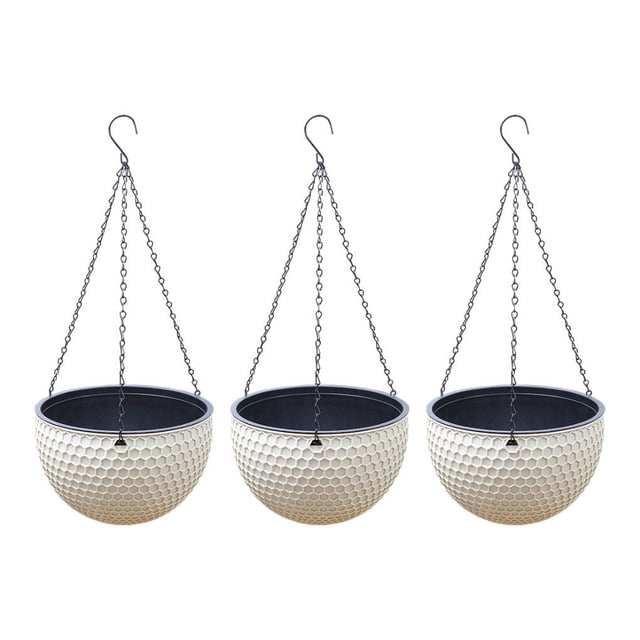 Qualitchoice Stylish Indoor Outdoor Plant Pots with Premium ABS Material (3 Count)
