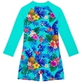 thumbnail image 3 of Kid Girls Swimwear Rash Guard Cartoon Sun Protection Long Sleeve Baby Girl Swimsuit 4-5Y, 3 of 3