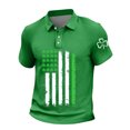 thumbnail image 1 of DGMIOCS Polo Athlétique Décontracté pour Homme Col Classique de Gym Vert G, 1 of 5