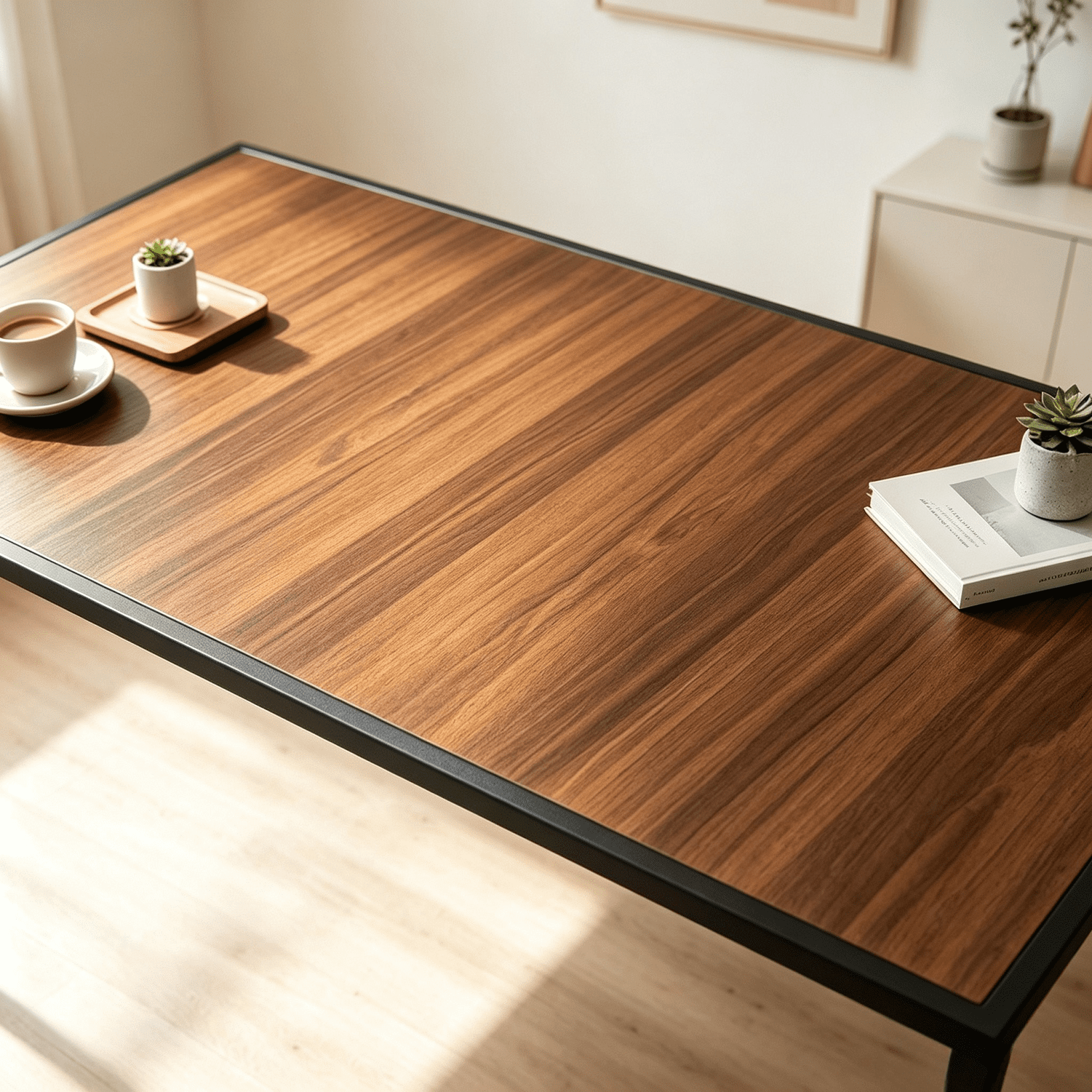 Homy Casa Table à manger rectangulaire industrielle de 47,2 po pour 4, plateau effet bois 3D espresso, cadre en métal noir