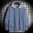 thumbnail image 1 of RXIRUCGD Chandail à Capuchon de Sport Décontracté pour Homme, Coupe Ample, Couleur, Mode, Bleu, Taille : S, 1 of 5