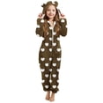 thumbnail image 1 of Pyjama pour Bébé Fille, Combinaison à Capuche à Manches Longues pour Chaleur Hivernale, 1 of 5