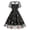 Black, variant on Meichang Womens Mesh A Line Dress Flared Swing Retro Floral Midi Dresses Tunic Fashion Short Sleeve Crewneck Sundress Flare Church Wedding Guest Work Dress