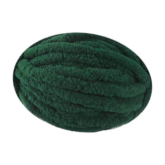 Thick Chunky Yarn Polyester Yarn for Knitted Blanket Mat Pet Beds Rug Making Dark Green