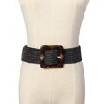 thumbnail image 2 of Kmbangi Ceinture en Paille Tissée pour Femmes, Ceinture Élastique Rétro Extensible, 2 of 5