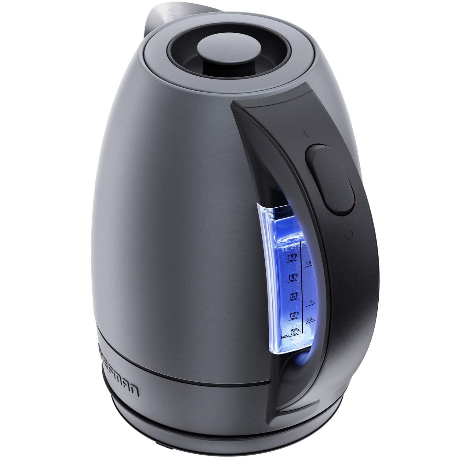 Chefman Easy-View Electric Kettle with Auto Shutoff, Grey