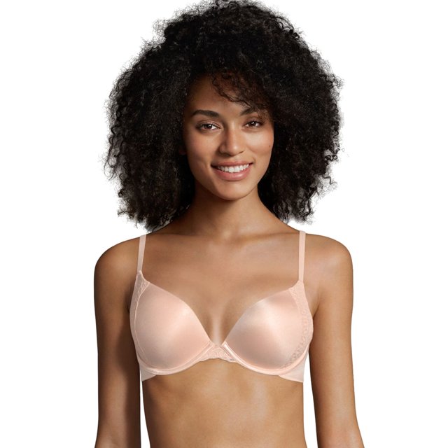 Maidenform Womens Natural Boost Demi Bra, 32C, Sandshell