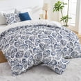 thumbnail image 2 of Hitime Queen Duvet Cover Set, Soft & Breathable Microfiber 3 Pieces Queen Bedding Sets, Pattern Queen Comfy Duvet Cover Set, with Zipper Closure (Queen), 2 of 8
