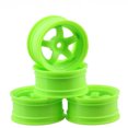 thumbnail image 2 of 4 Pieces52mm Elastic *RC Car Tires Wheel Rims Hub Lightweight Racing Tyres Good Friction On-road Crawer Assembly Accessories Five Star/Red, 2 of 6