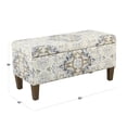 thumbnail image 3 of HomePop Transitional Fabric Large Decorative Storage Bench in Cream, 3 of 11