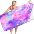 thumbnail image 4 of Sandproof Beach Blanket Lightweight Microfiber Beach Towel Super Lightweight Colorful Bath Towel Sandproof Beach Blanket Multi-Purpose Towel for Travel Swimming Pool 30X60 Inch, 4 of 4