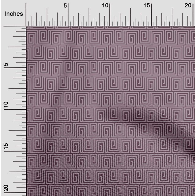 oneOone Decorative Polyester Lycra Fabric Greek Key Geometric Print Sewing Fabric BTY 56 Inches